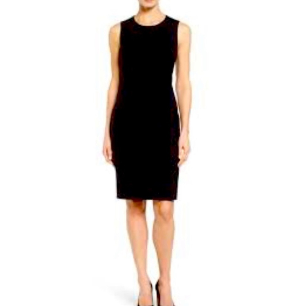 Ann Taylor Sleeveless Black Career Wear Sheath Dress Size 4 NWT